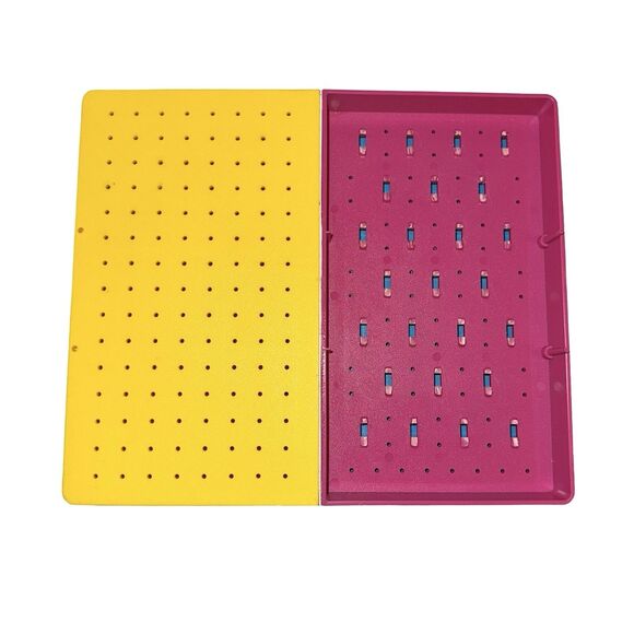 The Earring Book Plastic Layered Jewelry Organizer Case USA VTG 80s Classic - Picture 5 of 12